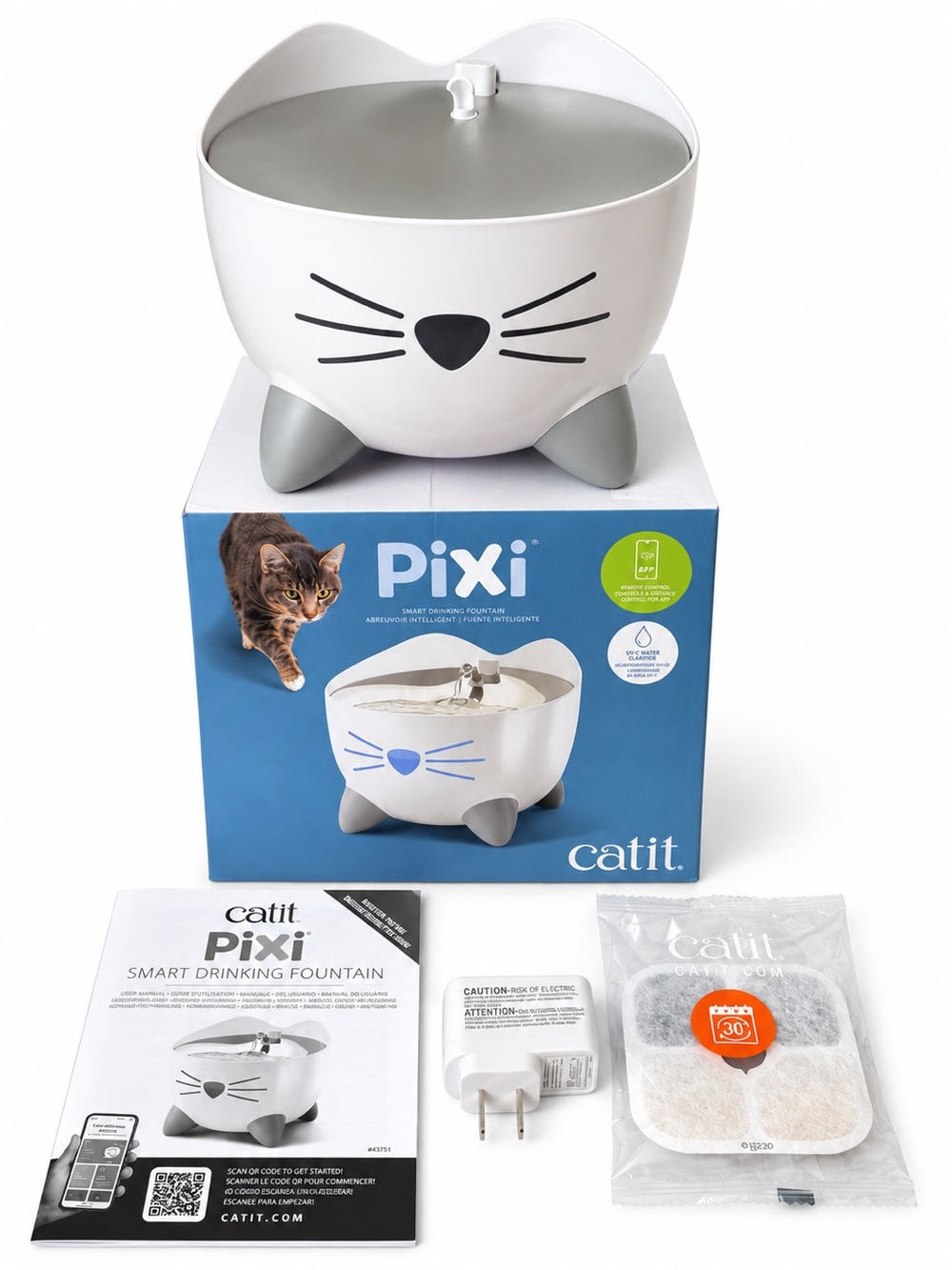 Catit PIXI Smart Wi-Fi Cat Drinking Fountain – White